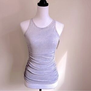 NWT NUX Spellbound Ruched Side Stretch Yoga Cami Tank Workout Top Size Small